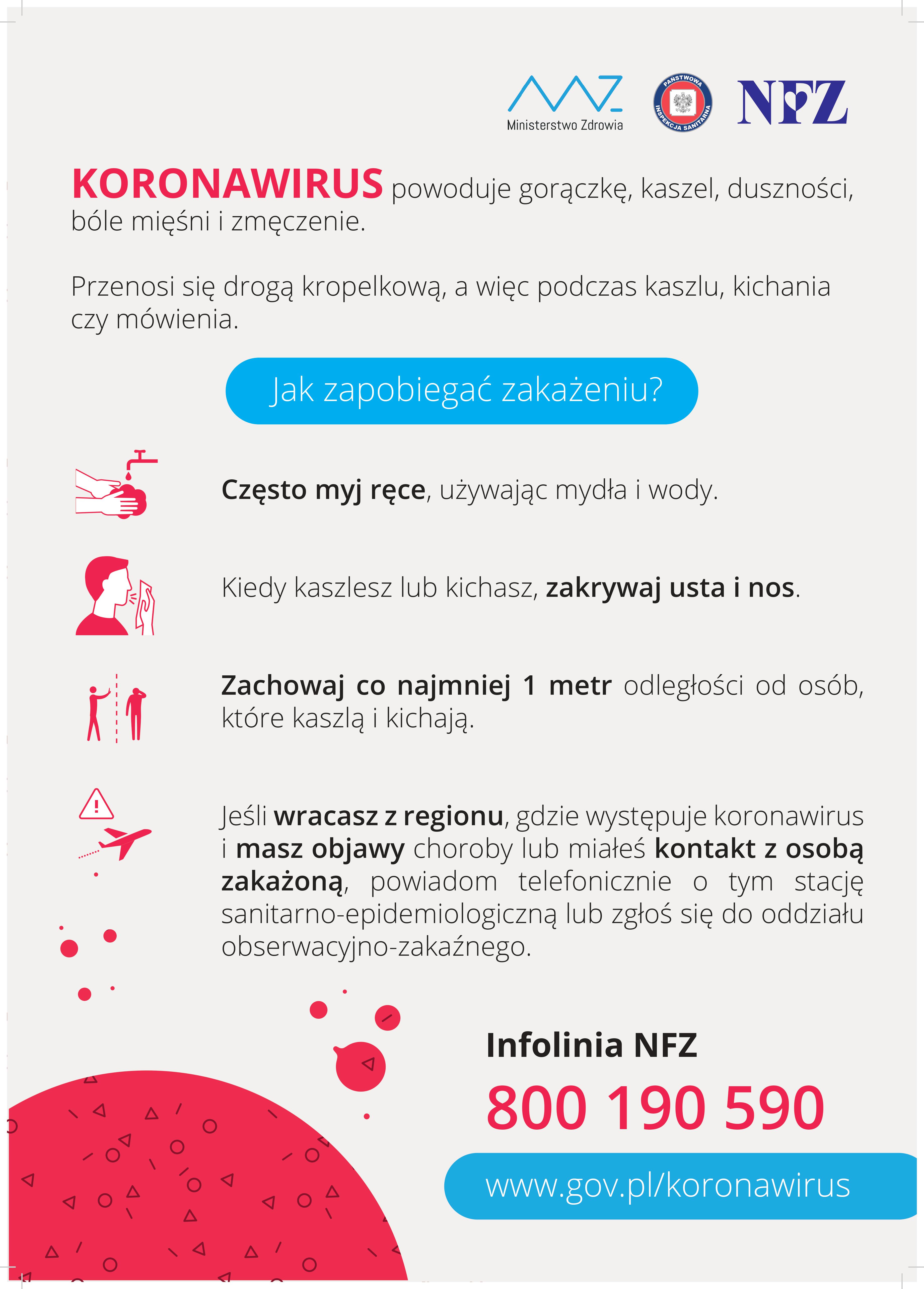 Koronawirus plakat w języku polskim