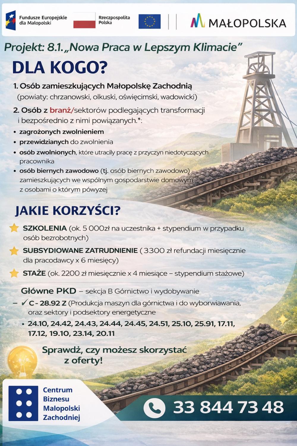 „Nowa Praca w Lepszym Klimacie” - plakat projektu
