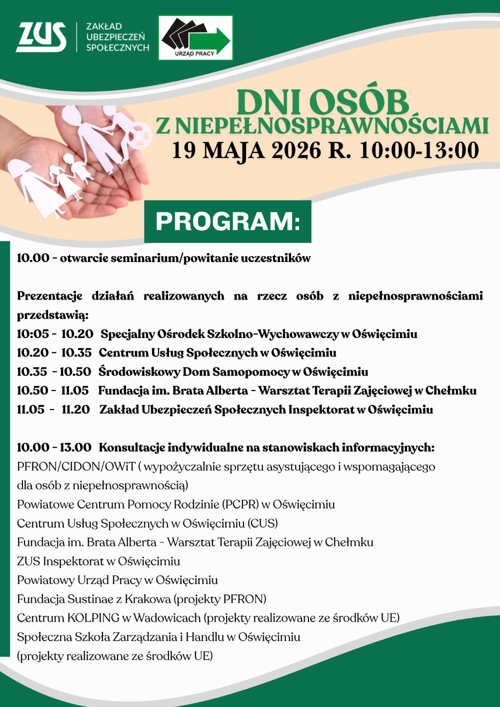 Program seminarium „Wsparcie na każdym etapie życia”