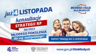 Obrazek dla: Zaproszenie dla osób młodych z województwa małopolskiego do wzięcia udziału w Konsultacjach Strategii RP na rzecz młodego pokolenia.