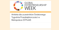 Obrazek dla: Ankieta dla uczestników Światowego Tygodnia Przedsiębiorczości w Małopolsce
